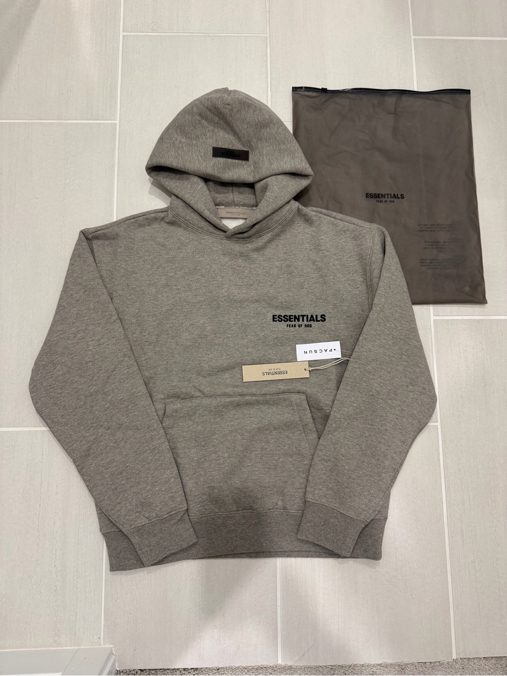 Essentials Fear of God Dark Oatmeal Hoodie